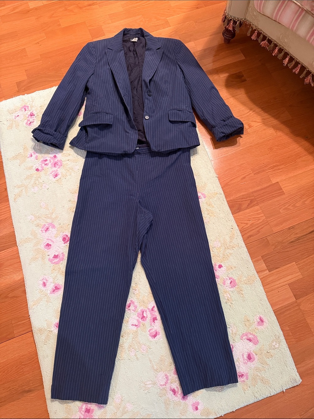 J. Crew Navy Pinstripe Women's Suit Jacket and Pants